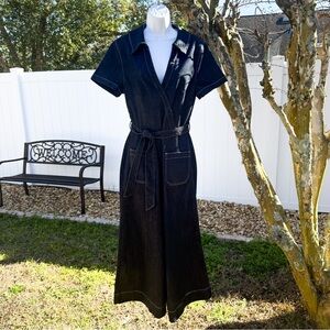 Maeve Black Denim Jumpsuit